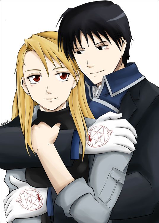 roy mustang and riza hawkeye figure